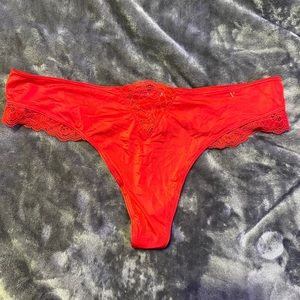 Victoria’s Secret Red Lace Detail Thong
